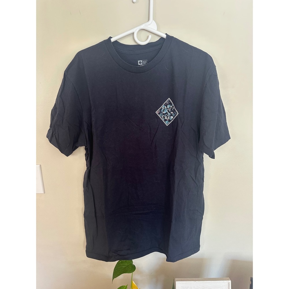 Salty Crew Mens Black Short Sleeve Graphic T Shirt Size Large